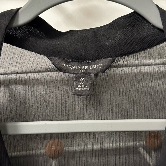 Banana Republic Sheer Black Blouse (Medium) - Picture 3 of 3